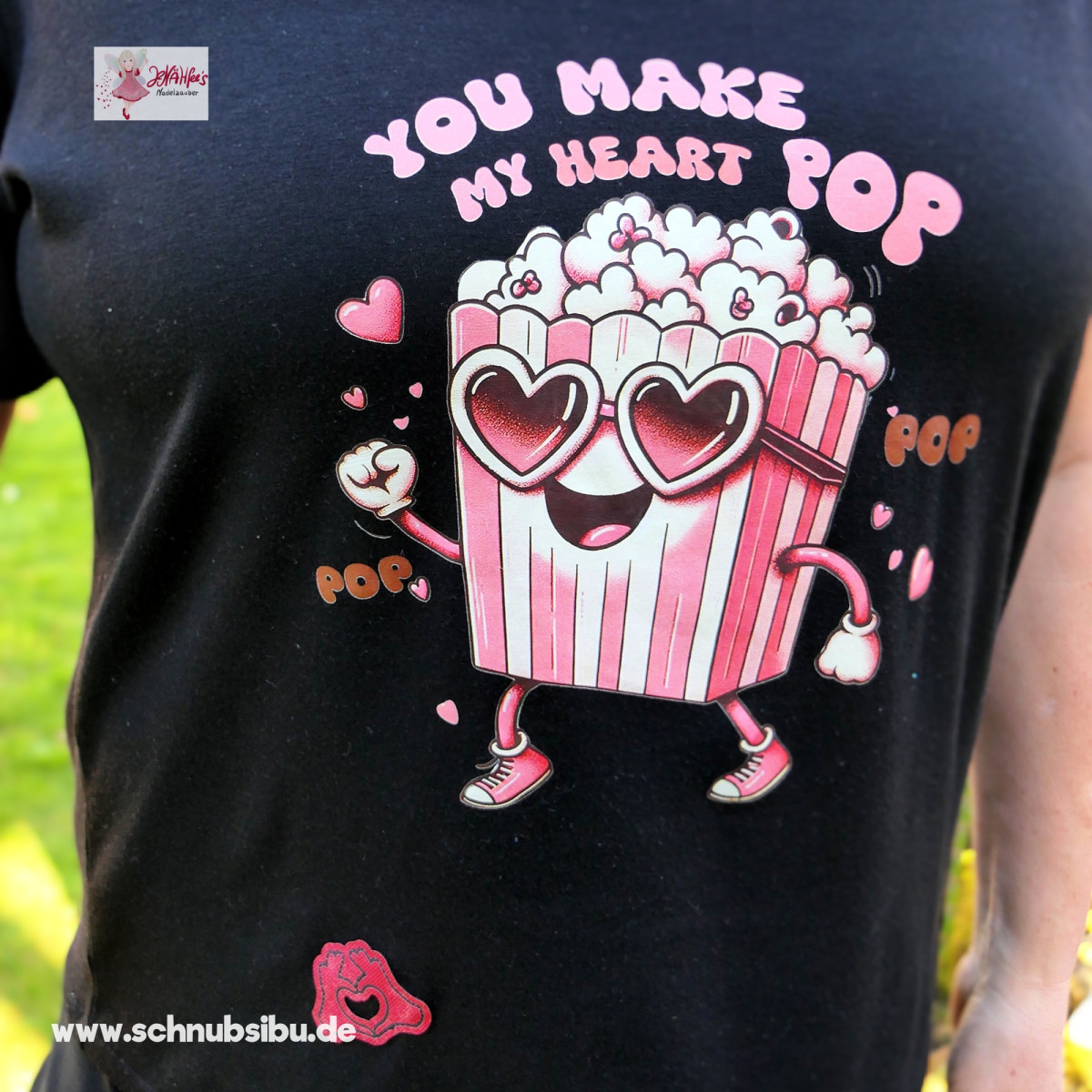 Bügelbild Popcorn